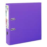 Classeur à levier Exacompta Large Prem Touch A4+ 80 mm Violet foncé 2 Anneaux 53357E Plastique Portrait
