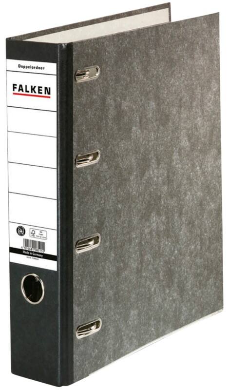Classeur double Falken Large A4 70 mm Noir 4 Anneaux S70 Carton, PP (Polypropylène) Paysage