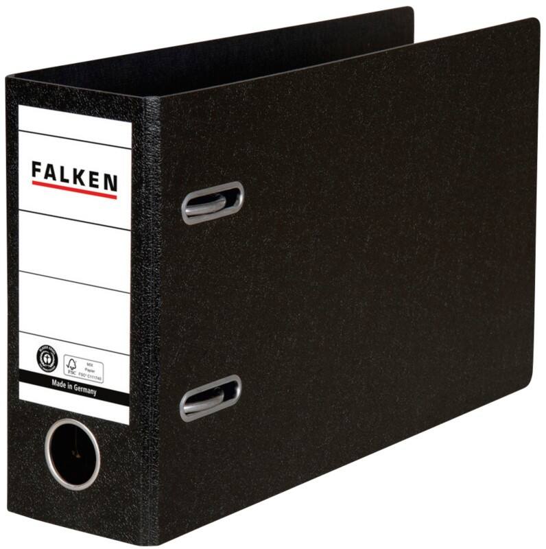 Classeur à levier Falken Large A5 80 mm Noir 2 Anneaux Plastique Paysage