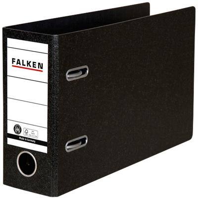 Classeur à levier Falken A5 80 mm Noir 2 anneaux Carton, PP (Polypropylène) Paysage