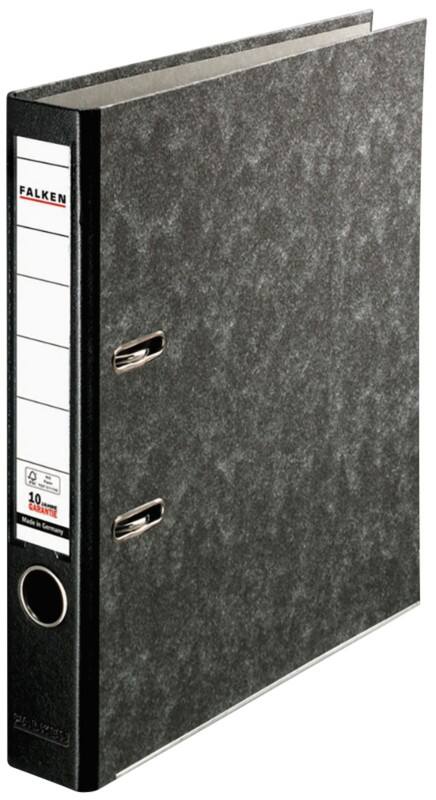 Classeur à levier Falken Étroit A4 50 mm Noir 2 Anneaux 11286549 Plastique Effet Marbre