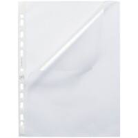 Pochettes perforées OXFORD A4 Granuleux Transparent 120 microns PP (Polypropylène) Ouverture en haut et à gauche 11 perforations 71412FL 100 unités