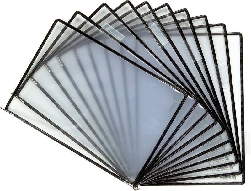Présentoir Djois Tarifold 10 Panneaux A4 PVC (Polychlorure de vinyle) Noir 10 Unités