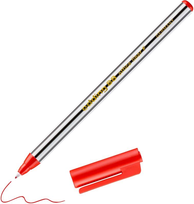 Stylo-feutre edding 0,6 mm Aiguille Rouge 88