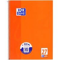 Cahier à spirale Oxford A4+ Orange Couverture en carte laminée Ligné 80 feuilles