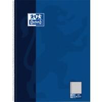 Cahier à spirales Oxford A4+ Bleu Couverture en carte laminée Quadrillé 80 feuilles