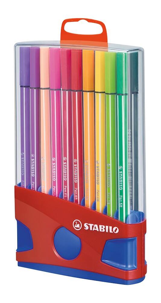 Feutre STABILO Pen 68 Colorparade Pointe ronde Assortiment de couleurs 20 Unités