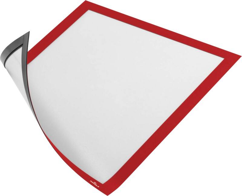 Cadre d'affichage DURABLE DURAFRAME A4 Magnétique Rouge PVC 486903 24,5 (L) x 0,5 (P) x 32,5 (H) cm 5 Unités