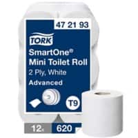 Papier toilette Tork T9 Advanced 2 épaisseurs 472193 12 Rouleaux de 620 Feuilles
