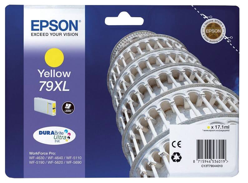 Cartouche jet d'encre Epson 79XL D'origine C13T79044010 Jaune