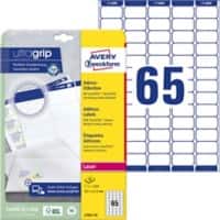 Étiquettes d’adresse Avery L7651-25 Blanc 38.1 x 21.2 mm 25 Feuilles de 65 Étiquettes