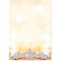 Papier à lettre de Noël Sigel Glitter Stars 90 g/m² A4 Argenté, doré 100 Feuilles