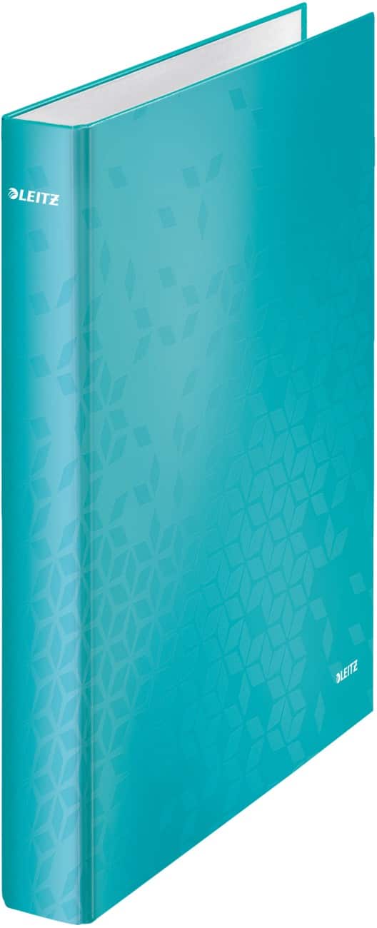 Classeur à anneaux Leitz WOW 2 anneaux 25 mm carton pelliculé A4+ Bleu glacier