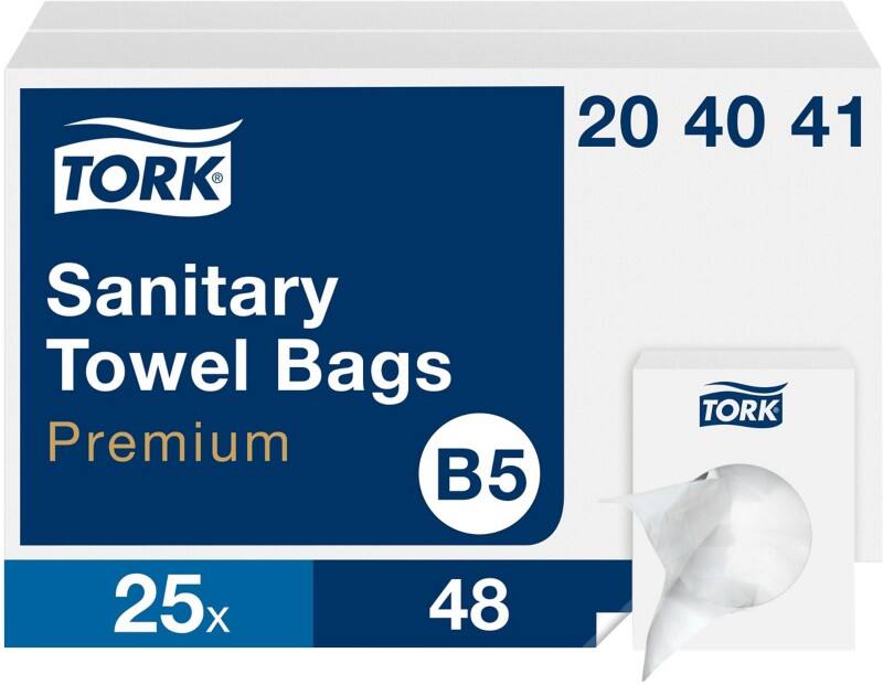 Sacs pour serviettes hygiéniques Tork B5 Premium 25 Unités