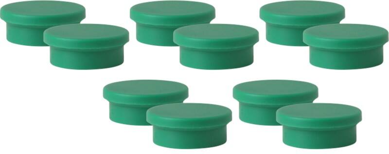 Aimants pour tableau blanc Viking Vert 1,1 kg Capacité de charge 20 mm 10 Unités