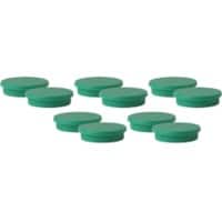 Aimants pour tableau blanc Viking Vert 2 kg Capacité de charge 30 mm 10 Unités