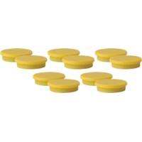 Aimants pour tableau blanc Viking Jaune 2 kg Capacité de charge 30 mm 10 Unités