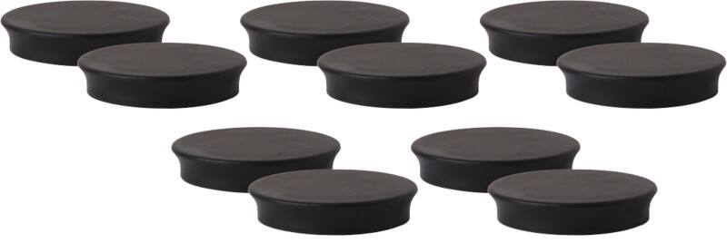 Aimants pour tableau blanc Viking Noir 2,2 kg Capacité de charge 40 mm 10 Unités