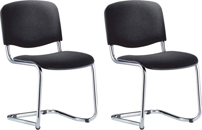 Chaise visiteur Nowy Styl Iso Swing Tissu Sans accoudoirs Non-Height Adjustable Seat Noir 2 Unités