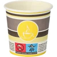 Gobelets jetables PAPSTAR Jetables Carton 100 ml 60 mm Multicolore 80 unités