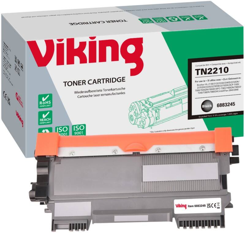 Toner Viking compatible Brother TN-2210 Noir