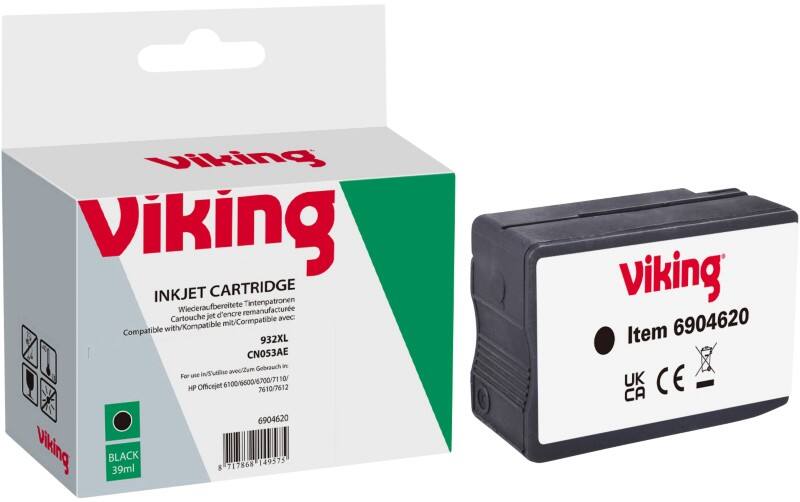 Cartouche jet d'encre Viking 932XL Compatible HP CN053E Noir