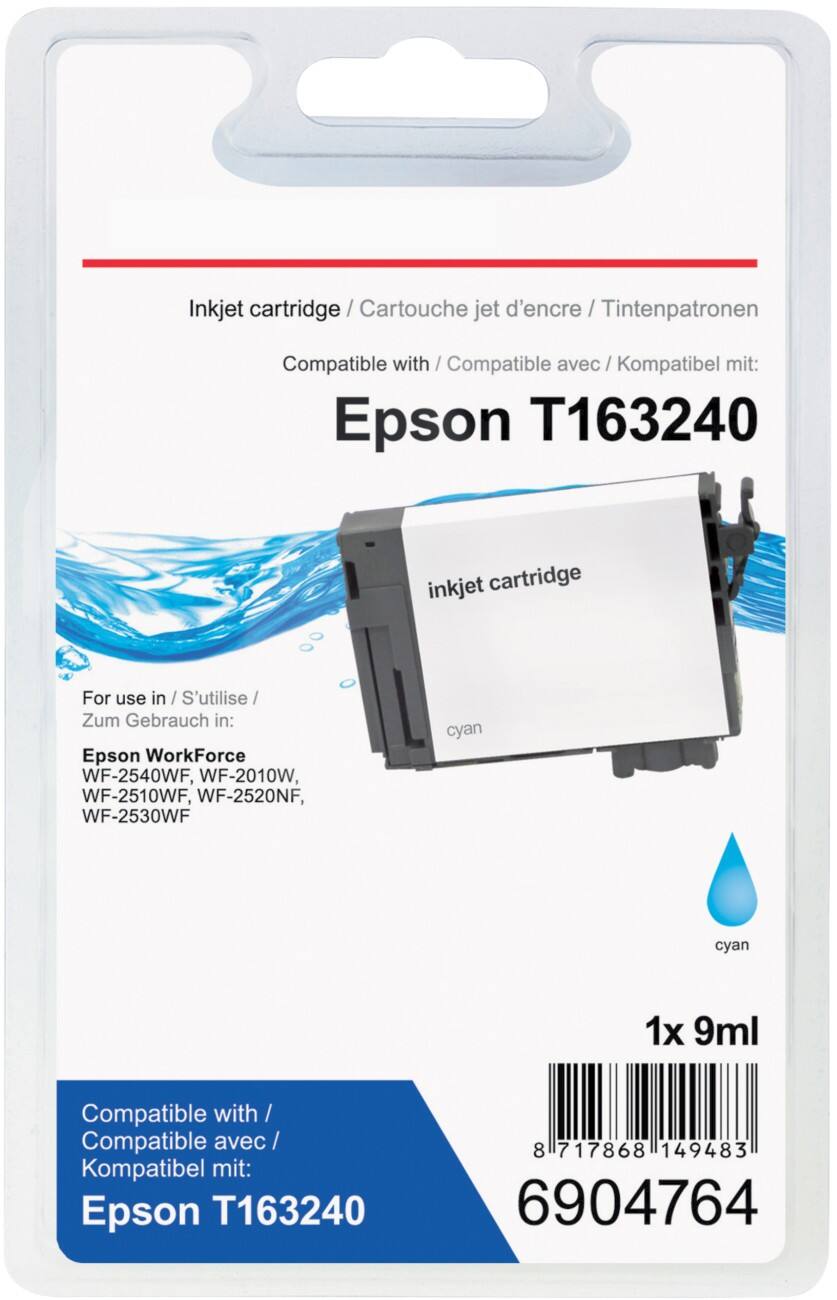 Cartouche jet d'encre Office Depot Compatible Epson 16XL Cyan T163240