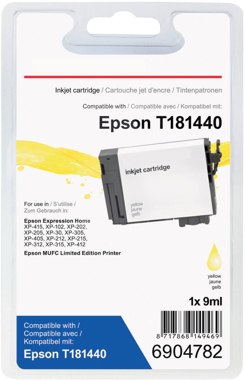 Cartouche jet d'encre Office Depot Compatible Epson 18XL Jaune