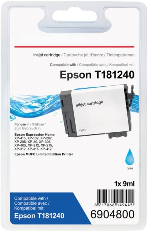 Cartouche Jet D Encre Office Depot Compatible Epson 18xl Cyan T181240 Viking Direct Luxembourg