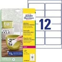 Étiquettes adhésives AVERY Zweckform L4776REV-20 A4 Blanc 99,1 x 42,3 mm 20 Feuilles de 12 Étiquettes