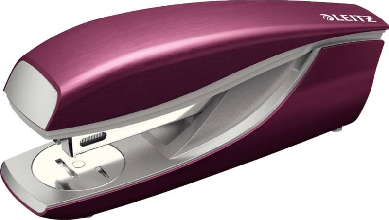 Agrafeuse Leitz NeXXt Style 5562 demi bande grenat 30 feuilles 24/6, 26/6 métal