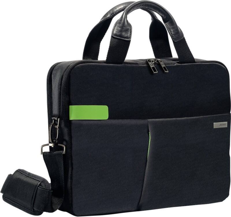 Sacoche Leitz 60390095 13 " Polyester / Métal / Cuir véritable Noir 37 x 7,5 x 27 cm