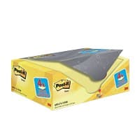 Notes Post-it 127 x 76 mm Jaune canari 100 Feuilles Pack économique 16 + 4 GRATUITS