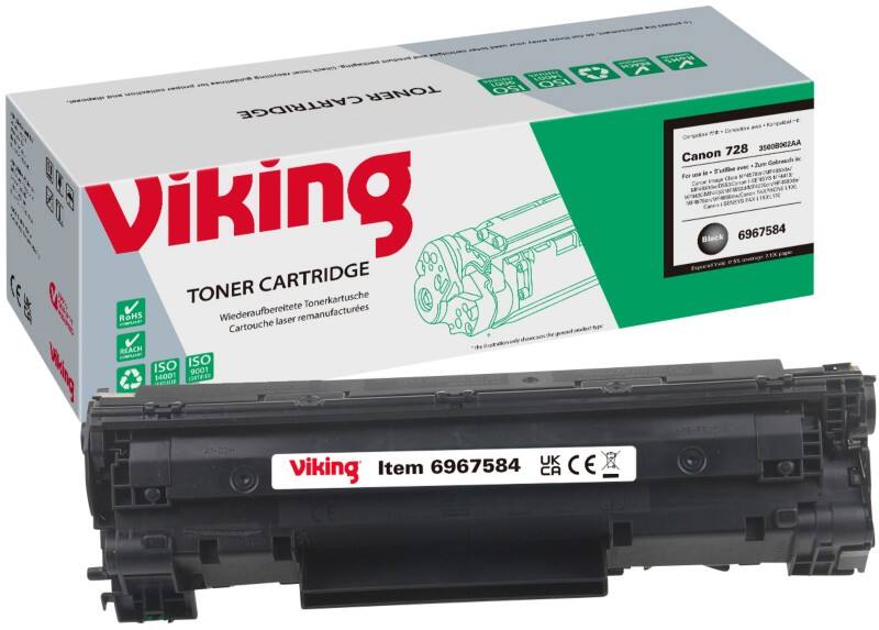 Toner Viking Compatible Canon 728 Noir