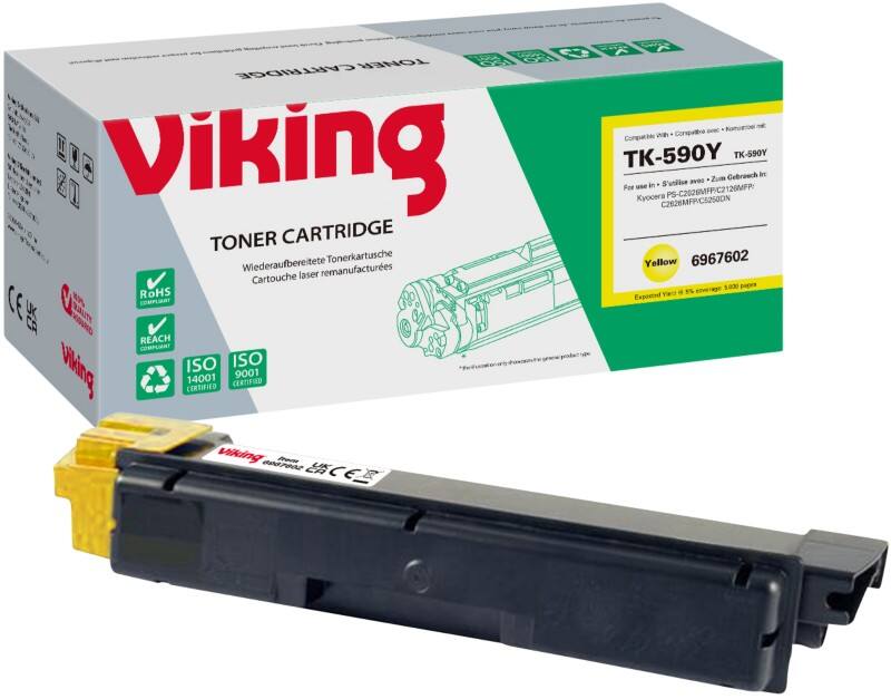 Toner Viking compatible Kyocera TK-590Y Jaune