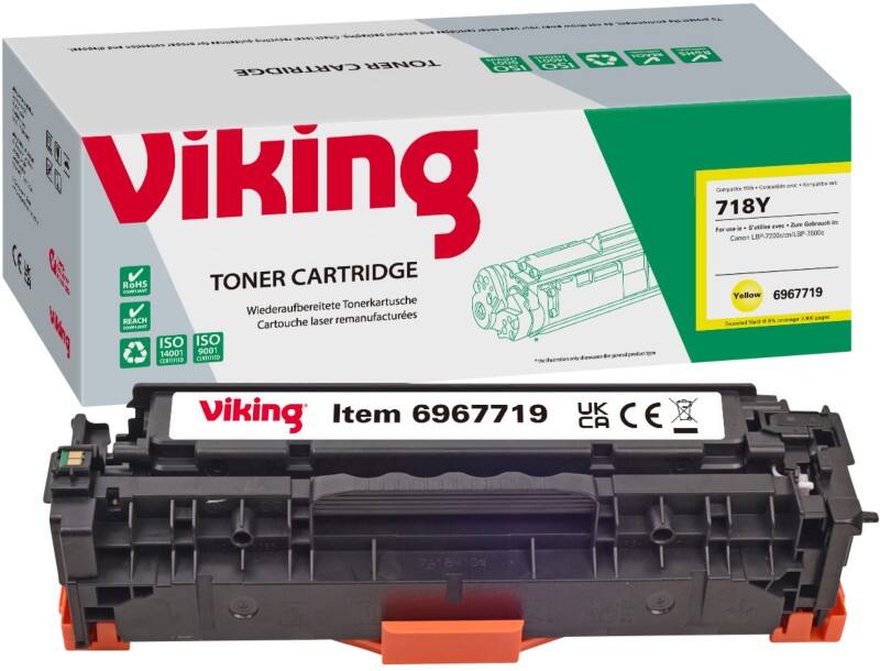 Toner Viking Compatible Canon 718Y Jaune