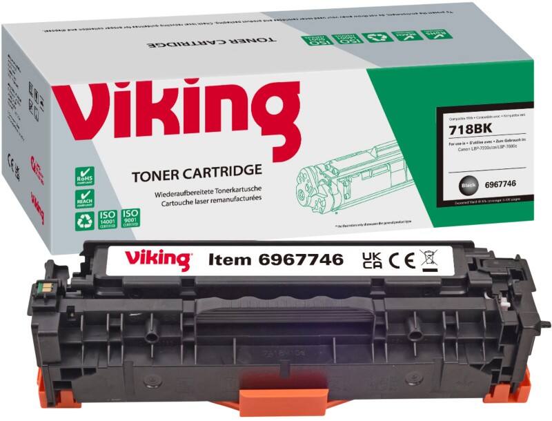 Toner Viking Compatible Canon 718BK Noir