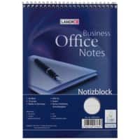 Bloc-notes à spirales LANDRÉ Office A5 Bleu Reliure supérieure Couverture en carte Ligné 40 feuilles