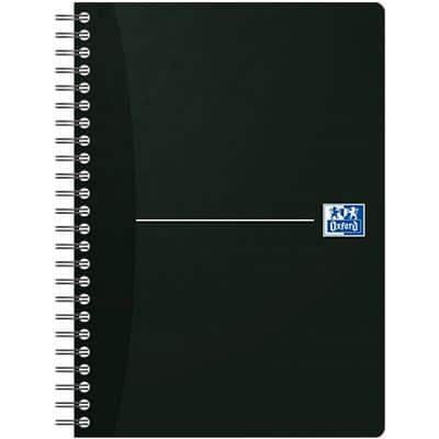 Bloc-notes OXFORD Office Essentials A5 Ligné Reliure en spirale Carte Noir  180 Pages 90 Feuilles