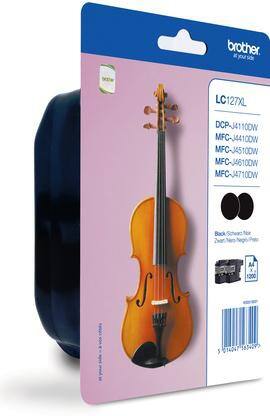 Cartouche jet d'encre Brother D'origine LC127XLBKBP2 Noir 2 Unités