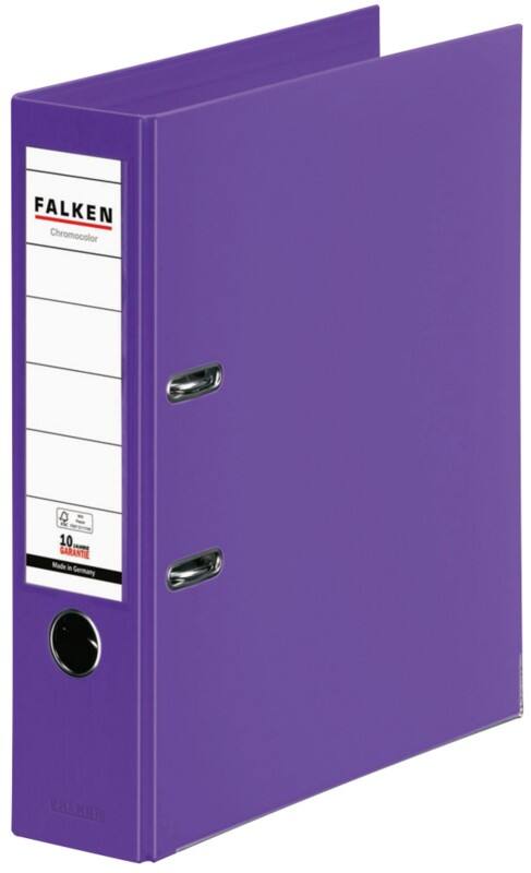 Classeur à levier Falken Large Chromocolor A4 80 mm Violet 2 Anneaux 11285608 Plastique