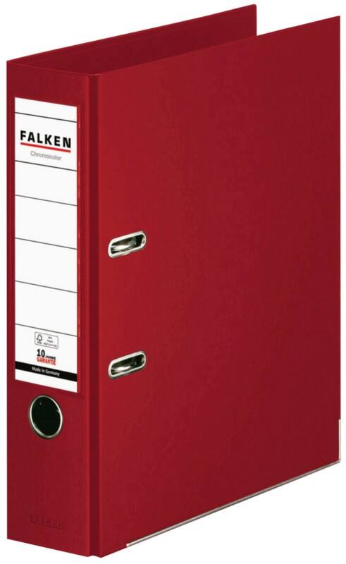Classeur à levier Falken Large Chromocolor A4 80 mm Bordeaux 2 Anneaux S80 Plastique