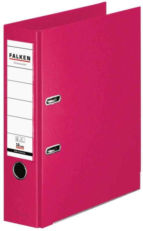 Classeur à levier Falken Large Chromocolor A4 80 mm Rose 2 Anneaux S80 Plastique