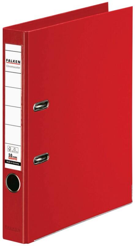 Classeur à levier Falken Étroit Chromocolor A4 50 mm Rouge 2 Anneaux 11285871 Plastique