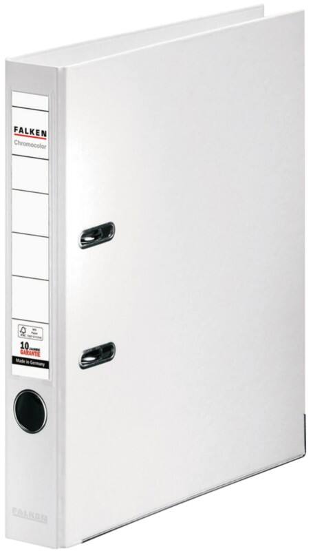 Classeur à levier Falken Étroit Chromocolor A4 50 mm Blanc 2 Anneaux 11285996 Plastique