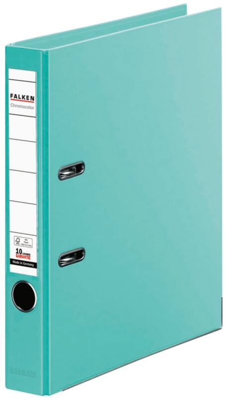 Classeur à levier Falken Étroit Chromocolor A4 50 mm Menthe 2 Anneaux 11286044 Plastique