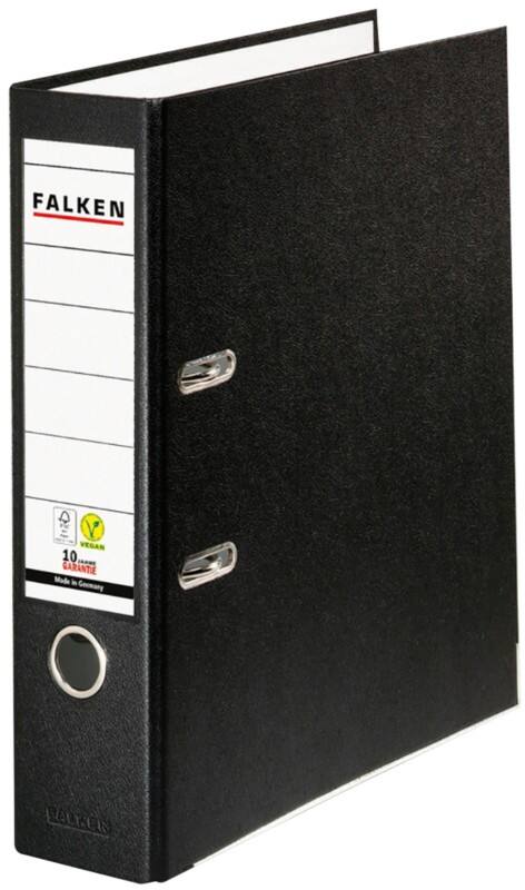 Classeur à levier Falken Large PP-Color A4 80 mm Noir 2 Anneaux Plastique