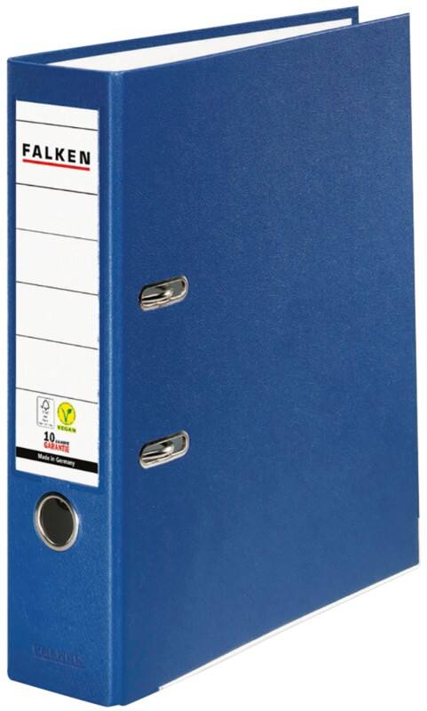 Classeur à levier Falken Large PP-Color A4 80 mm Bleu 2 Anneaux Plastique