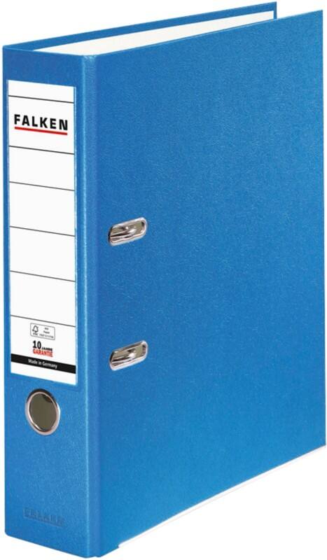 Classeur à levier Falken Large PP-Color A4 80 mm Aqua 2 Anneaux Plastique