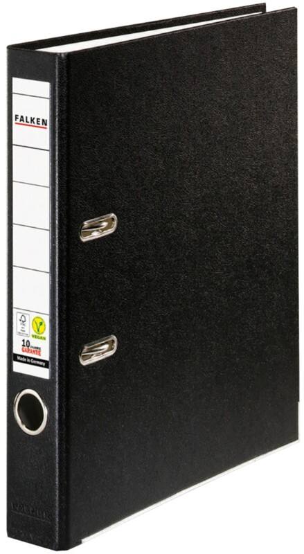 Classeur à levier Falken Étroit PP-Color A4 50 mm Noir 2 Anneaux Plastique